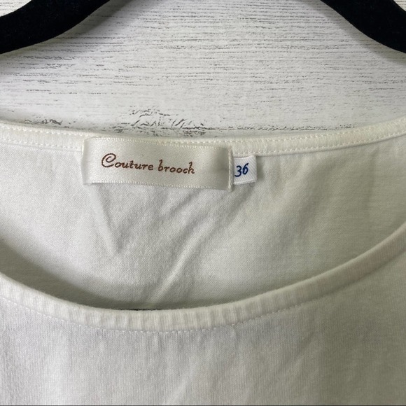 🌈 couture brooch lace sleeve top - Picture 4 of 5